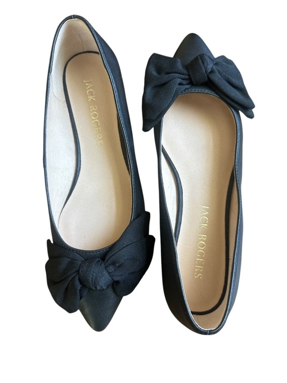 Jack Rogers – Debra Pointed Toe Ballet Flats Black Size 8.5